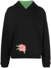 KENZO EMBROIDERED-MOTIF COTTON HOODIE