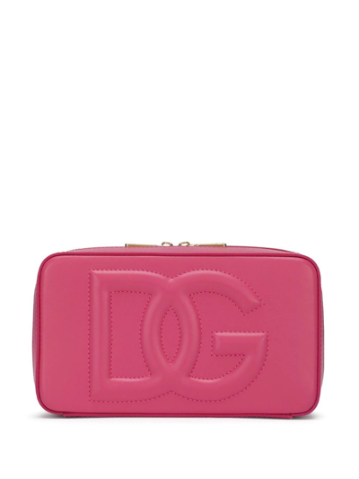 Dolce & Gabbana Small Dg Logo Camera Bag In Pink