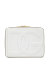 Dolce & Gabbana Medium Logo Camera Bag In Calf Leather In White