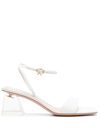 GIANVITO ROSSI COSMIC 55MM TRANSPARENT HEEL SANDALS