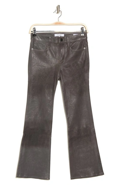 Frame Le Crop Mini Leather Cropped Pants In Savile Grey