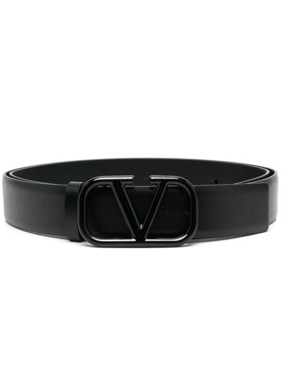 Valentino Garavani Valentino Vlogo Signature Belt 30mm In Black