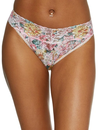 Hanky Panky Original-rise Floral-pattern Stretch-lace Thong In Kew Gardens