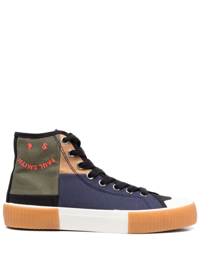 Ps By Paul Smith Kibby Colour-block Sneakers In 63 Browns