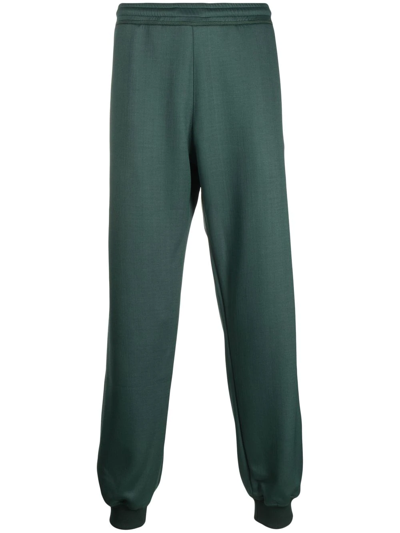 Lanvin Logo-embroidered Track Trousers In Green