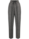 Isabel Marant Étoile Miroki Drawstring Tapered Trousers In Grau