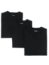 Jil Sander Short Sleeve 3 Pack T-shirt Set Clothing In Black