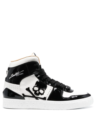 Philipp Plein Hi-top Sneakers Notorious Crystal Skull With Crystals In Multi