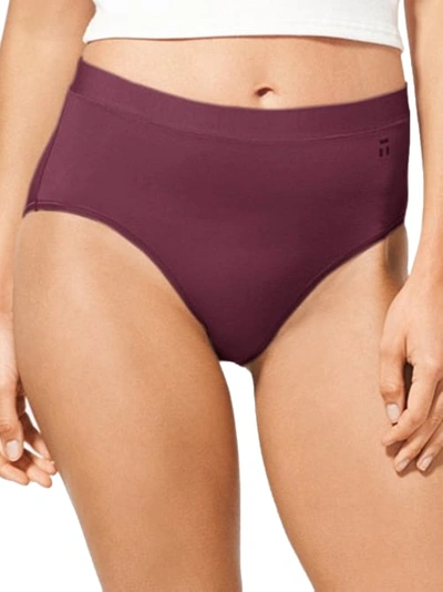 Tommy John Second Skin High Rise Brief In Wine Tasting
