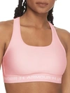 Under Armour Crossback Mid-impact Sports Bra In Prime Pink