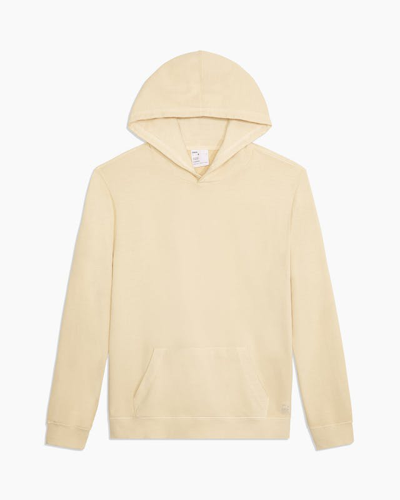 Onia Garment Dye French Terry Pullover Hoodie In Yellow