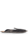Maison Margiela Round-toe Leather Slippers In Black