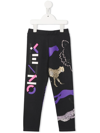 Kenzo Animal-logo-print Leggings In Grey