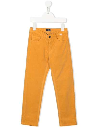 Il Gufo Kids' Corduroy Straight-leg Trousers In Yellow