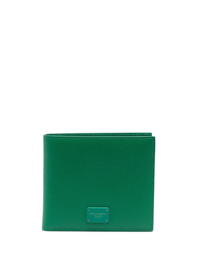Dolce & Gabbana Green Dauphine Bifold Wallet