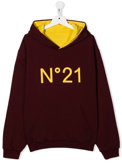 N°21 Boy Sweatshirt With Print Nº21 Kids In Red