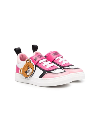 Moschino Kids' Multicolor Sneakers For Girl With Teddy Bear