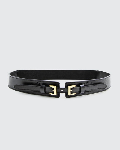 Belle & Bloom London Fog Leather Waist Belt - Black