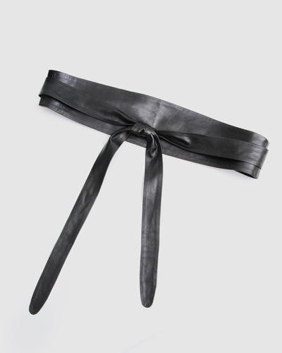 Belle & Bloom Odyssey Soft Wrap Leather Belt - Black