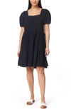 C&c California Juliana Tiered Gauze Dress In Black Night