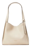 Kate Spade Knott Medium Leather Tote Crossbody Bag In Milk Glass