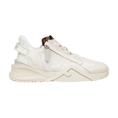 Fendi Flow Side-zip Trainer Sneakers In White