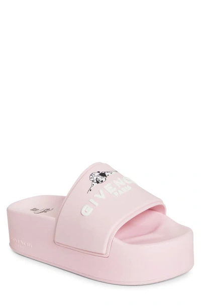 Givenchy X Disney® Platform Slides In Blossom Pink