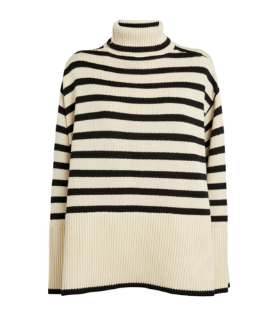 TOTÊME TOTEME WOOL-COTTON STRIPED SWEATER