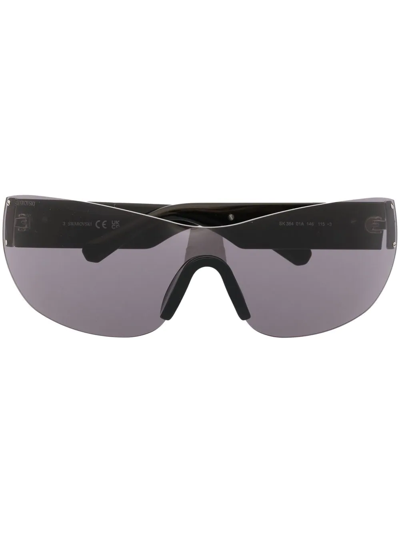 Swarovski Crystal-embellished Pilot-frame Sunglasses In Black