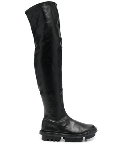 PS BY PAUL SMITH SLIP-ON THIGH-LENGTH BOOTS