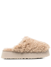 Ugg Shearling-design Slip-on Mules In Beige