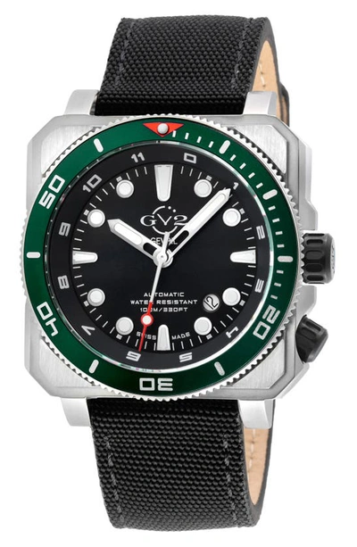 Gv2 Xo Submarine Canvas Strap Watch, 44mm In Black