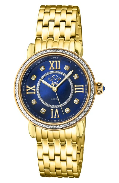 Gv2 Marsala Diamond Bracelet Watch, 37mm In Gold