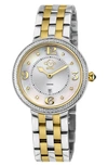 GV2 VERONA TWO TONE DIAMOND BRACELET WATCH, 37MM