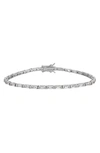 Lili Claspe Gigi Cubic Zirconia Tennis Anklet In Silver