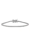 Lili Claspe Amina Cubic Zirconia Tennis Anklet In Silver