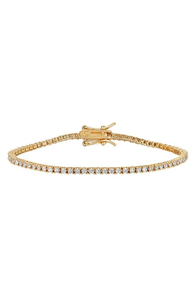 Lili Claspe Amina Cubic Zirconia Tennis Anklet In Gold