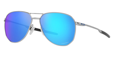 Oakley Contrail Prizm Sapphire Pilot Mens Sunglasses Oo4147 414703 57 In Satin Chrome