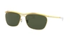 RAY BAN OLYMPIAN II DELUXE GREEN RECTANGULAR UNISEX SUNGLASSES RB3619 919631 60