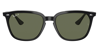 Ray Ban Rb4362 Sunglasses Black Frame Green Lenses Polarized 55-18 In Black / Dark / Green