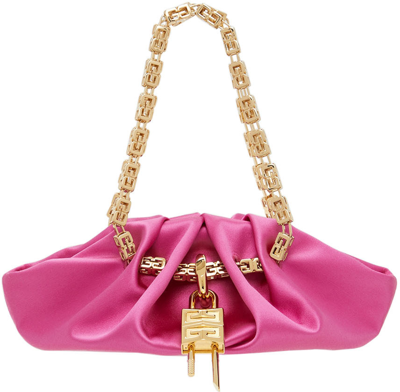 Givenchy Mini Kenny Top-handle Bag With Monogram Chain In Fuchsia