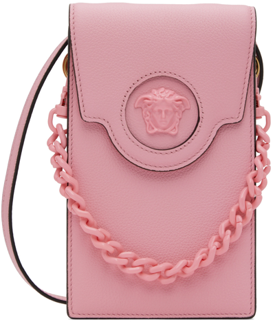 Versace Pink 'la Medusa' Phone Bag In 1p65v Baby Pink-baby