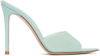 Gianvito Rossi Blue Elle 105 Heeled Sandals In Bora+bora