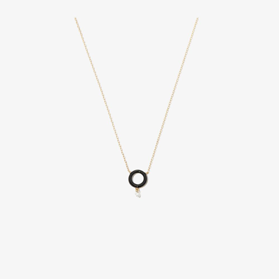 Persée 18k Yellow Gold Diamond Pendant Necklace