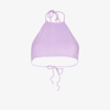 Jade Swim Purple Gia Halterneck Bikini Top In Purple