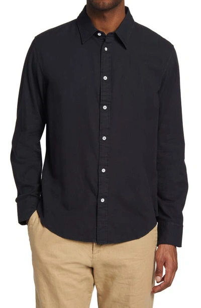Rag & Bone Icons Pursuit 365 Slim Fit Cotton Dobby Button-up Shirt In Black