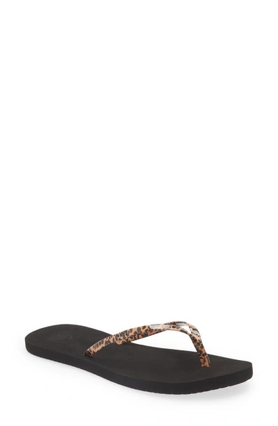 Reef Bliss Nights Flip Flop In Leopard