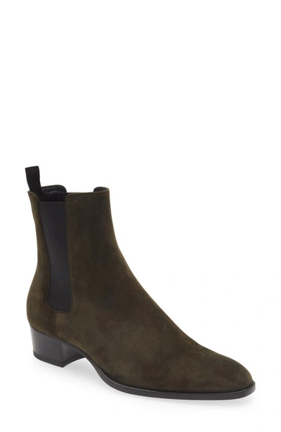 Saint Laurent Wyatt 40 Chelsea Boot In Brown