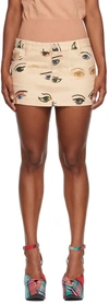 VIVIENNE WESTWOOD BEIGE FOAM DENIM MINISKIRT