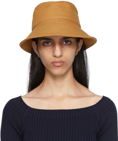 Chloé Recycled Cotton-canvas Bucket Hat In Brown